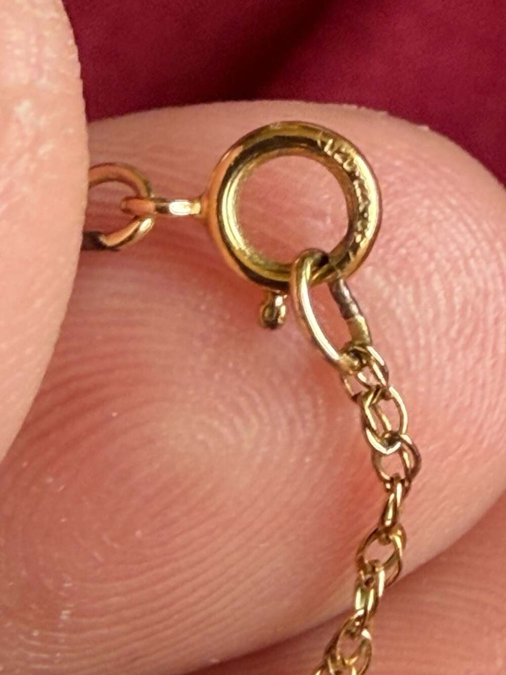 Vintage 10K Gold and 1/20 14K Gold Filled Tri-Color Circle Pendant Necklace